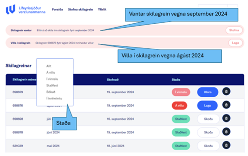 Stöður á forsíðu